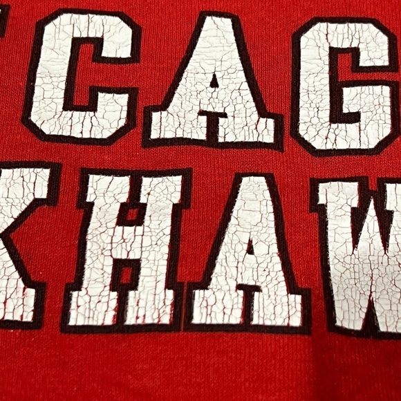 Vintage 1980s Chicago Blackhawks NHL Hockey Logo 7 Tee Tshirt - Picture 4 of 6